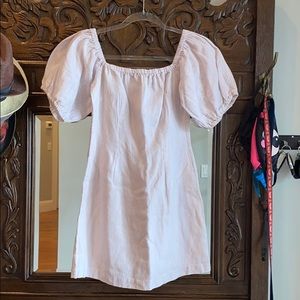 winston white puff sleeve dress